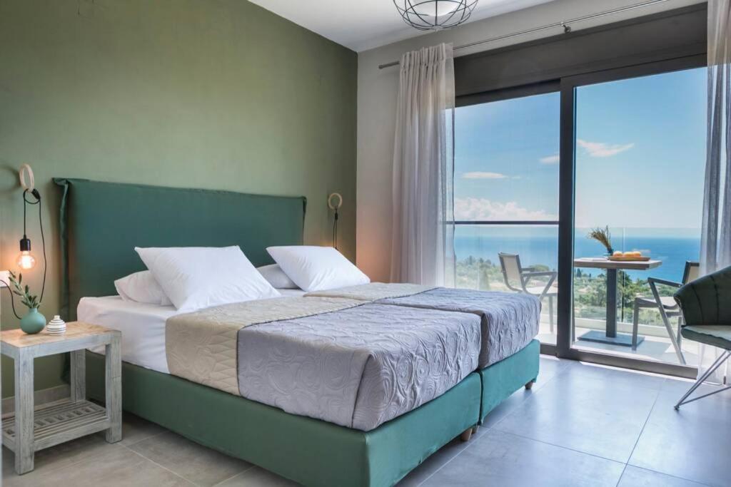 Color Villas-New Villa Green At Trapezaki With Private Pool Мусата Экстерьер фото