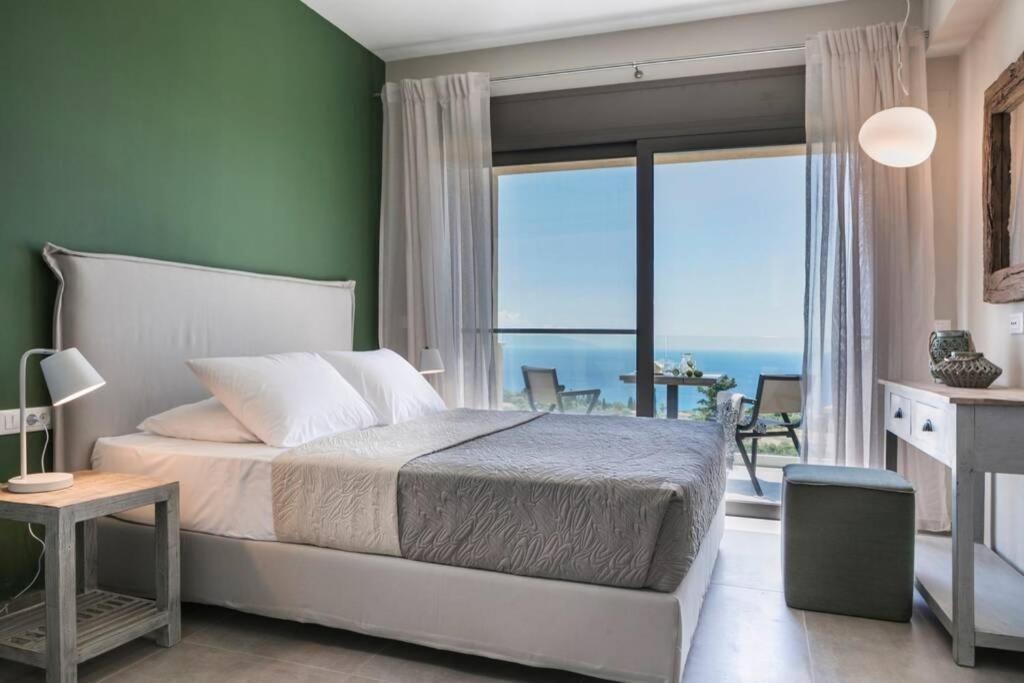Color Villas-New Villa Green At Trapezaki With Private Pool Мусата Экстерьер фото