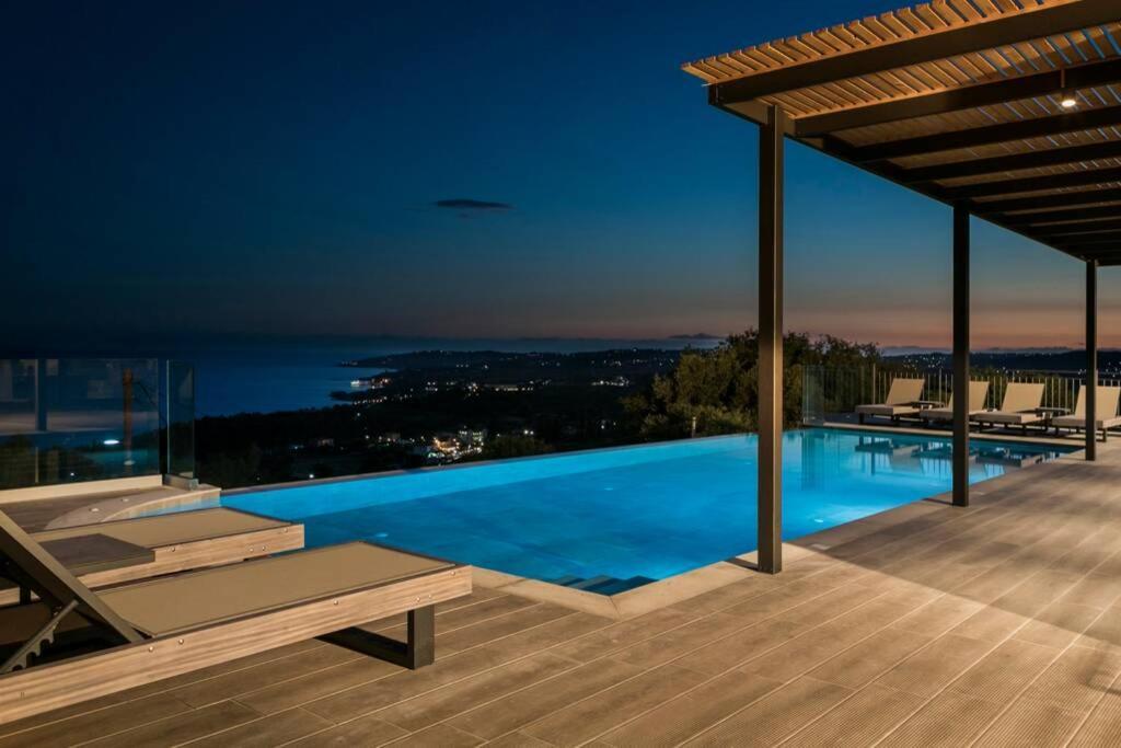 Color Villas-New Villa Green At Trapezaki With Private Pool Мусата Экстерьер фото